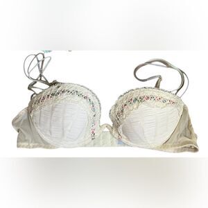 INTIMISSIMI Secret Garden Ruched Feminine FLORAL Ivory Bra sz. 32B
